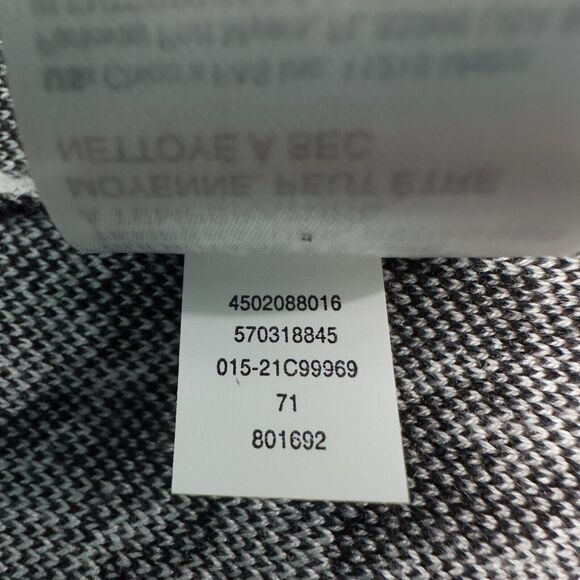 Chicos Houndstooth Cashmere Blend Long Cardigan Womens 1 Medium Black White - Picture 16 of 16